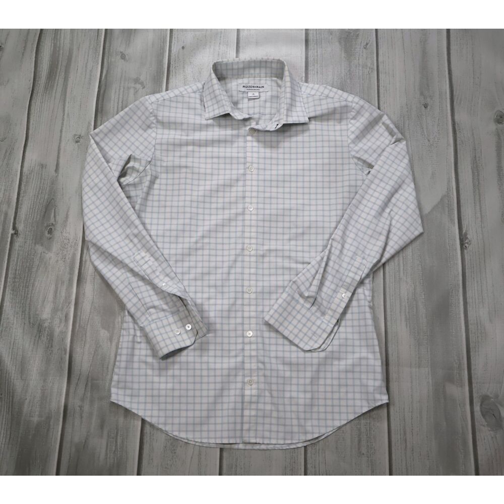 Mizzen + Main Performance Long Sleeve Button Down | Medium Trim | White Check